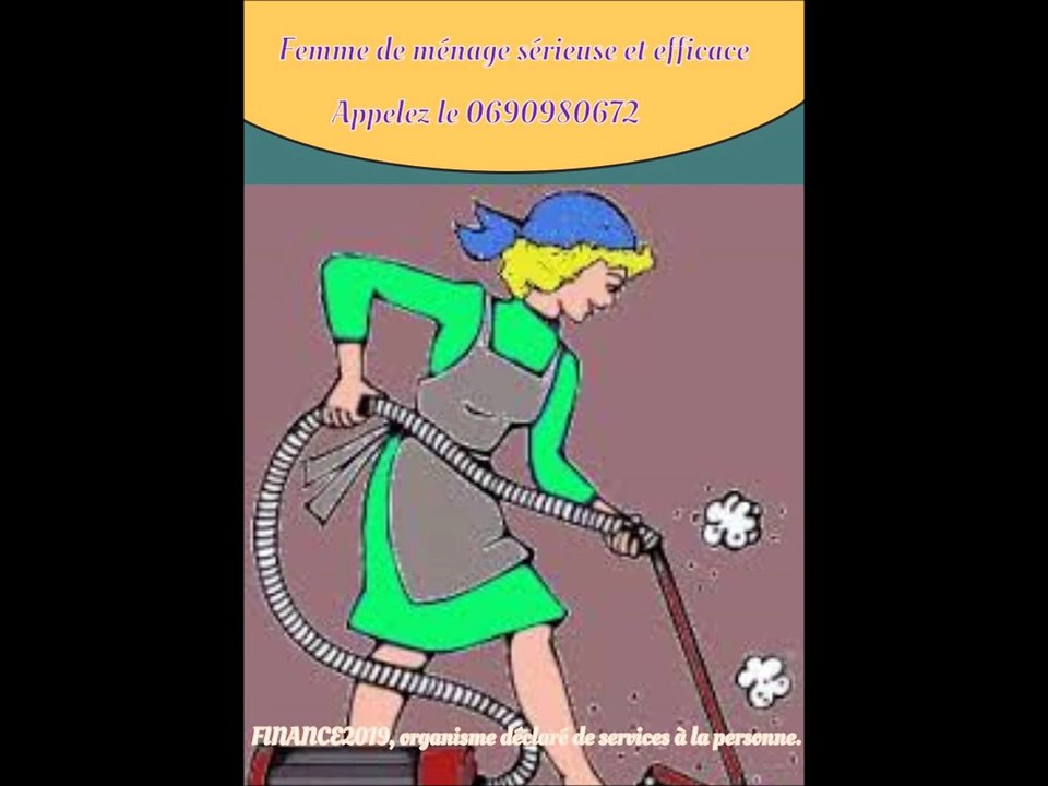 Femme de ménage sérieuse et efficace
