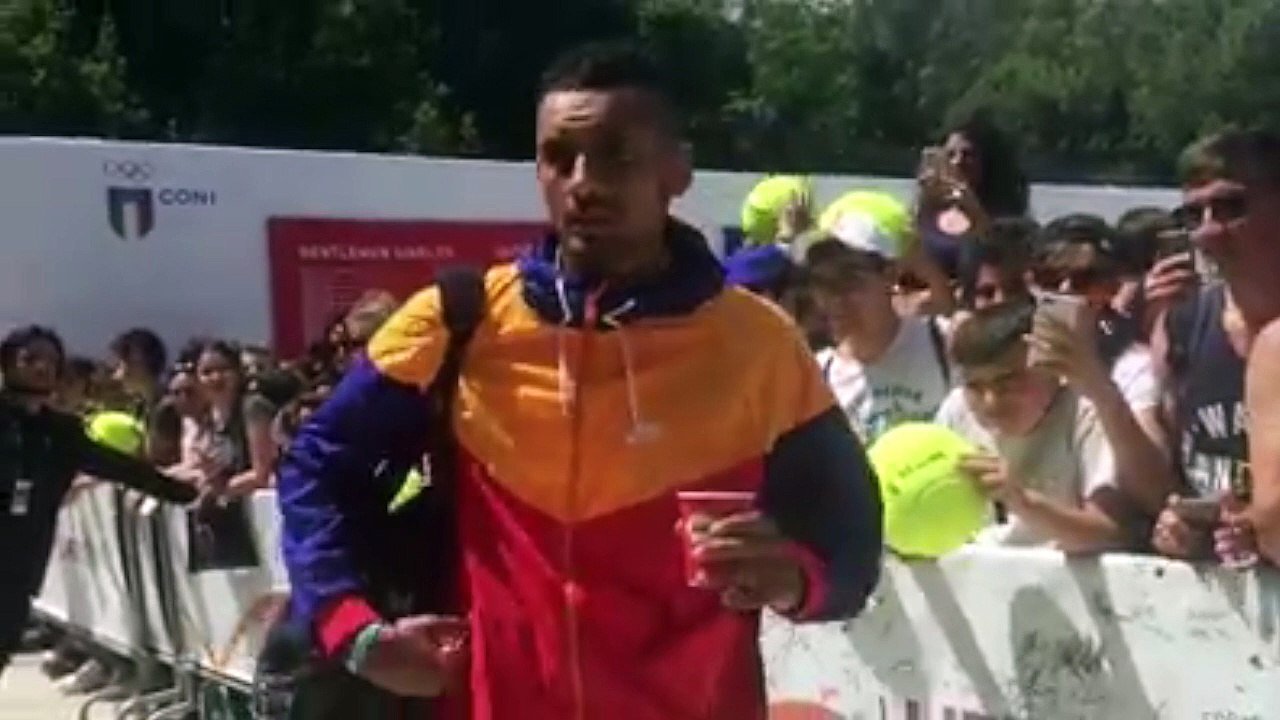 ATP - Rome 2016 - Nick Kyrgios à l'entrainement avec le maillot de Francesco Totti