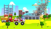 Car Cartoons for kids. Emergency Vehicles - Ambulance. Motorbike Race. Truck & Crane. Episode 133