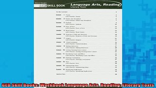 READ book  GED Skill Books Workbook Language Arts Reading Literary Texts Full Free