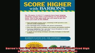READ FREE Ebooks  Barrons New York City SHSAT 3rd Edition Specialized High Schools Admissions Test Free Online