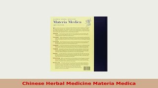 PDF  Chinese Herbal Medicine Materia Medica Download Online
