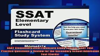 READ book  SSAT Elementary Level Flashcard Study System SSAT Test Practice Questions  Review for Full EBook