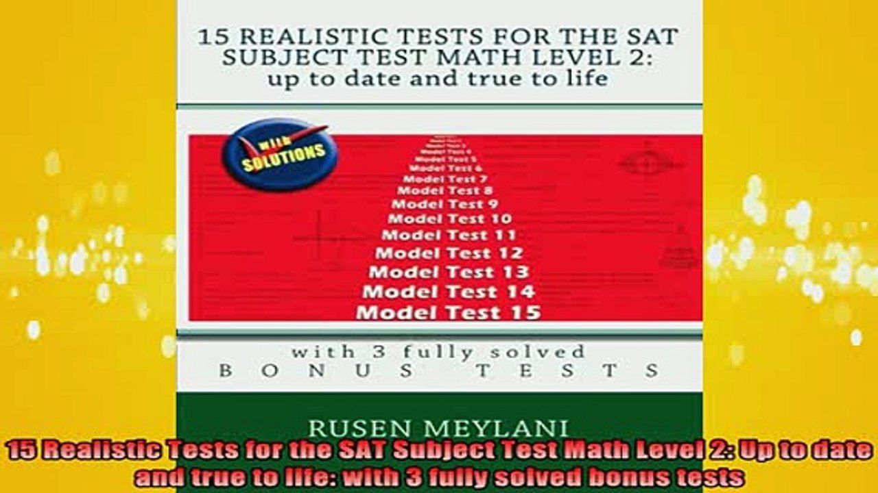 READ book  15 Realistic Tests for the SAT Subject Test Math Level 2 Up to date and true to life Free Online