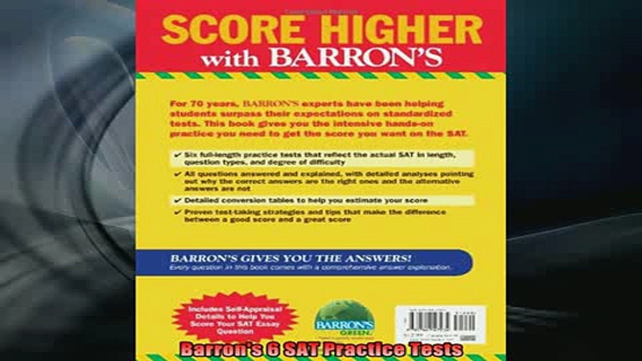 READ FREE Ebooks  Barrons 6 SAT Practice Tests Full EBook