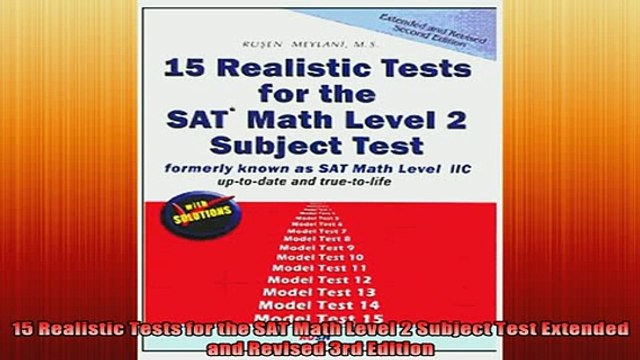 READ book 15 Realistic Tests for the SAT Math Level 2 Subject Test Extended and Revised 3rd Edition Free Online