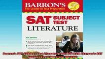 DOWNLOAD FREE Ebooks  Barrons SAT Subject Test Literature with CDROM Barrons SAT Subject Test Literature Full Free