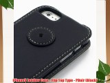 iPhone5 Leather Case - Flip Top Type - PDair (Black)