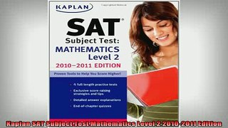 READ book  Kaplan SAT Subject Test Mathematics Level 2 20102011 Edition Full Free