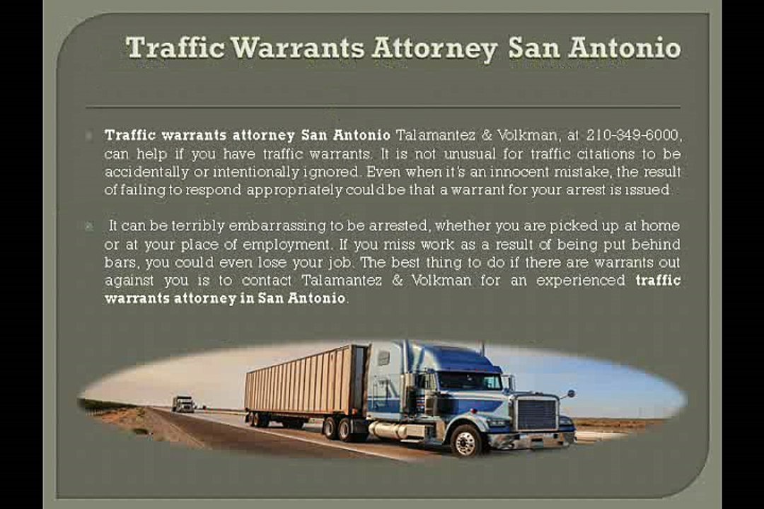 Traffic Warrants Attorney San Antonio