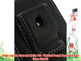 PDair Leather Case for Nokia 701 - Vertical Pouch Type with Belt Clips (Black)