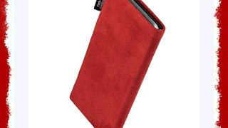 fitBAG Classic Rouge - housse pochette pour téléphone portable en Alcantara originale intérieur