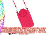 MUZZANO Pochette ORIGINALE CityPoche Premium Rose bonbon pour SAMSUNG GALAXY S3 MINI - Protection