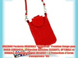 MUZZANO Pochette ORIGINALE CityPoche Premium Rouge pour NOKIA LUMIA 920 - Protection Antichoc