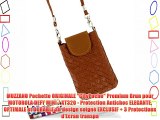 MUZZANO Pochette ORIGINALE CityPoche Premium Brun pour MOTOROLA DEFY MINI / XT320 - Protection