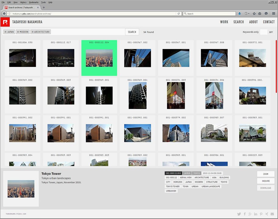 Piikx.com : private image database for photographers