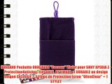 MUZZANO Pochette ORIGINALE Cocoon Violet pour SONY XPERIA Z - Protection Antichoc ELEGANTE