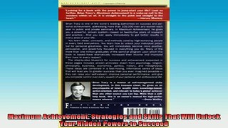 READ book  Maximum Achievement Strategies and Skills That Will Unlock Your Hidden Powers to Succeed Full Free