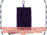 MUZZANO Pochette ORIGINALE Cocoon Violet pour LG OPTIMUS F5 - Protection Antichoc ELEGANTE