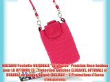 MUZZANO Pochette ORIGINALE CityPoche Premium Rose bonbon pour LG OPTIMUS F5 - Protection Antichoc