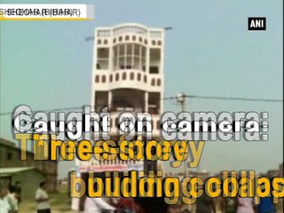 Caught on camera: Three-storey building collapses