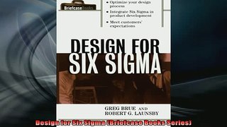 FREE PDF  Design for Six Sigma Briefcase Books Series  BOOK ONLINE