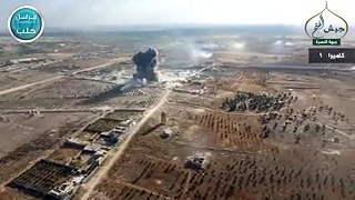 En Syrie_ une puissante explosion filmée par un drone
