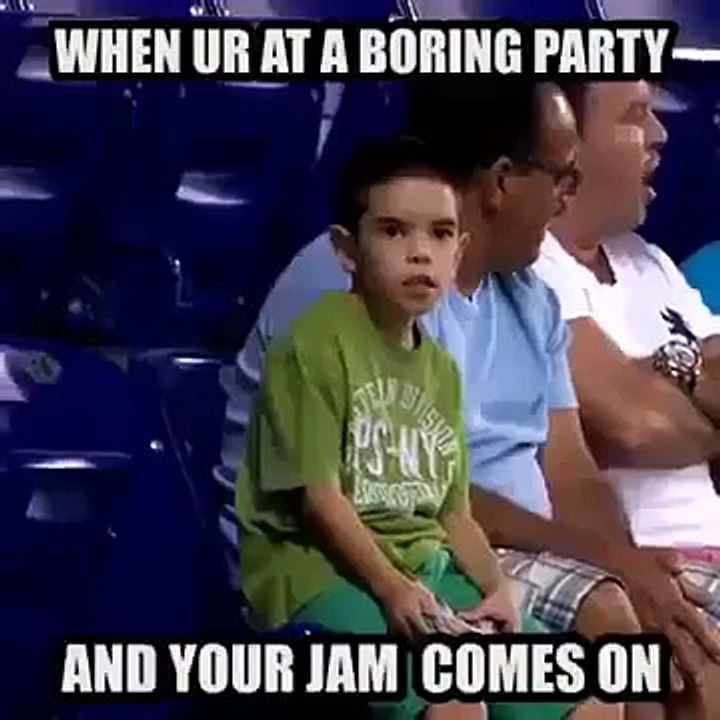 When you are on boring party and your jam comes on-