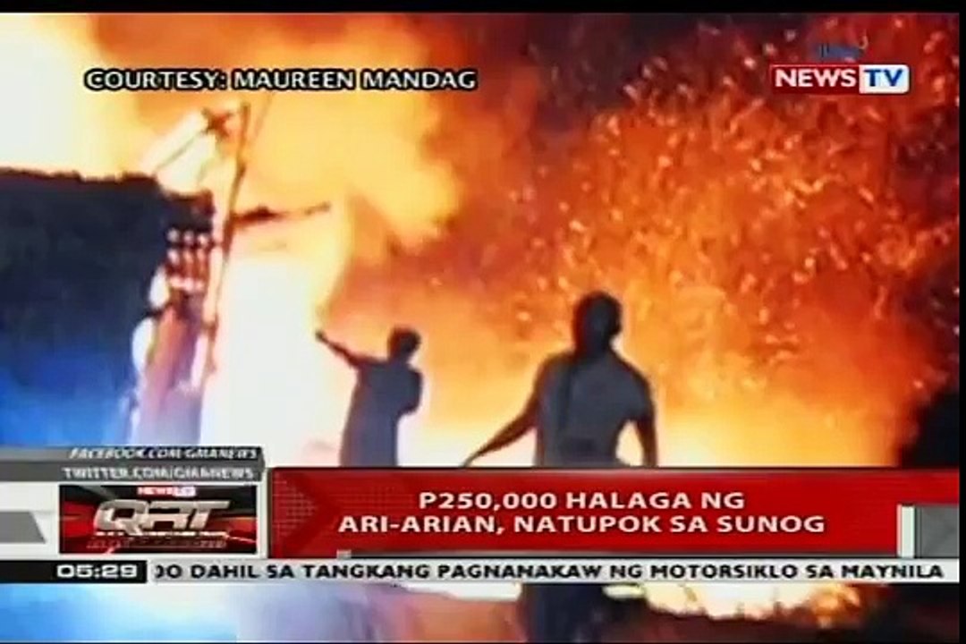 QRT: P250,000 halaga ng ari arienne, natupok sa sunog sa Valenzuela
