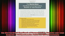 best book  The WorldatWork Handbook of Compensation Benefits and Total Rewards A Comprehensive Guide