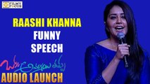 Raashi Khanna Funny Speech at Okka Ammayi Thappa Audio Launch - Filmyfocus.com