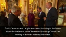 Cameron caught on camera boasting to queen