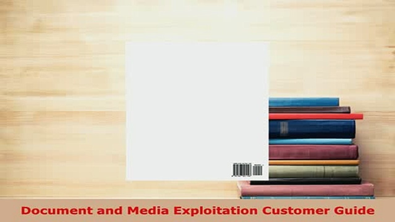 PDF  Document and Media Exploitation Customer Guide  EBook