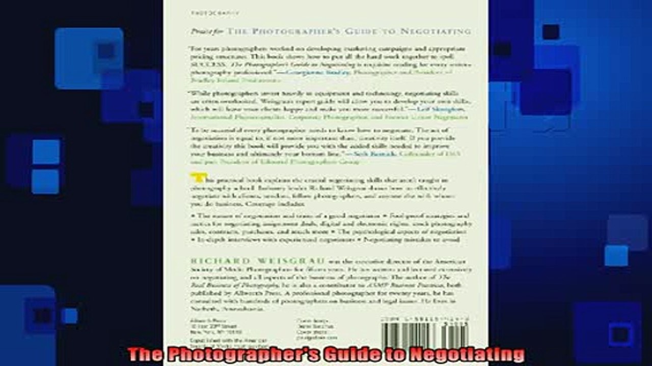 READ book  The Photographers Guide to Negotiating Free Online