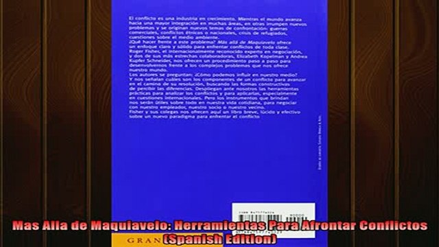 READ book Mas Alla de Maquiavelo Herramientas Para Afrontar Conflictos Spanish Edition Full Free