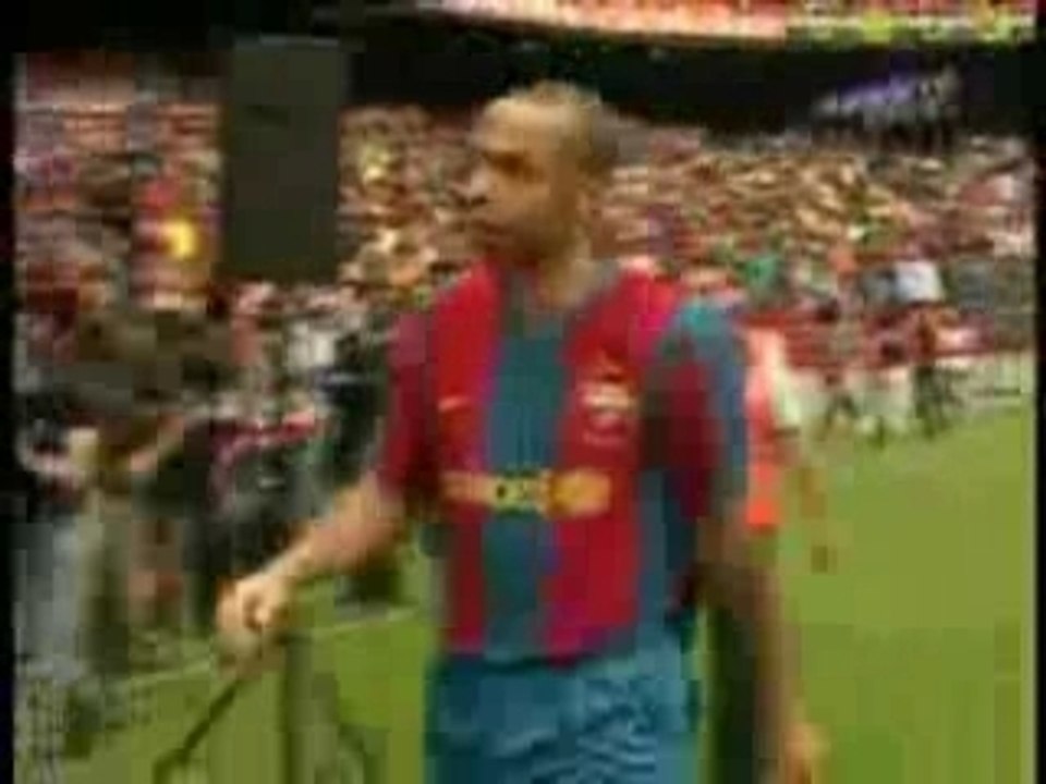 Henry presentation Camp Nou Barcelona
