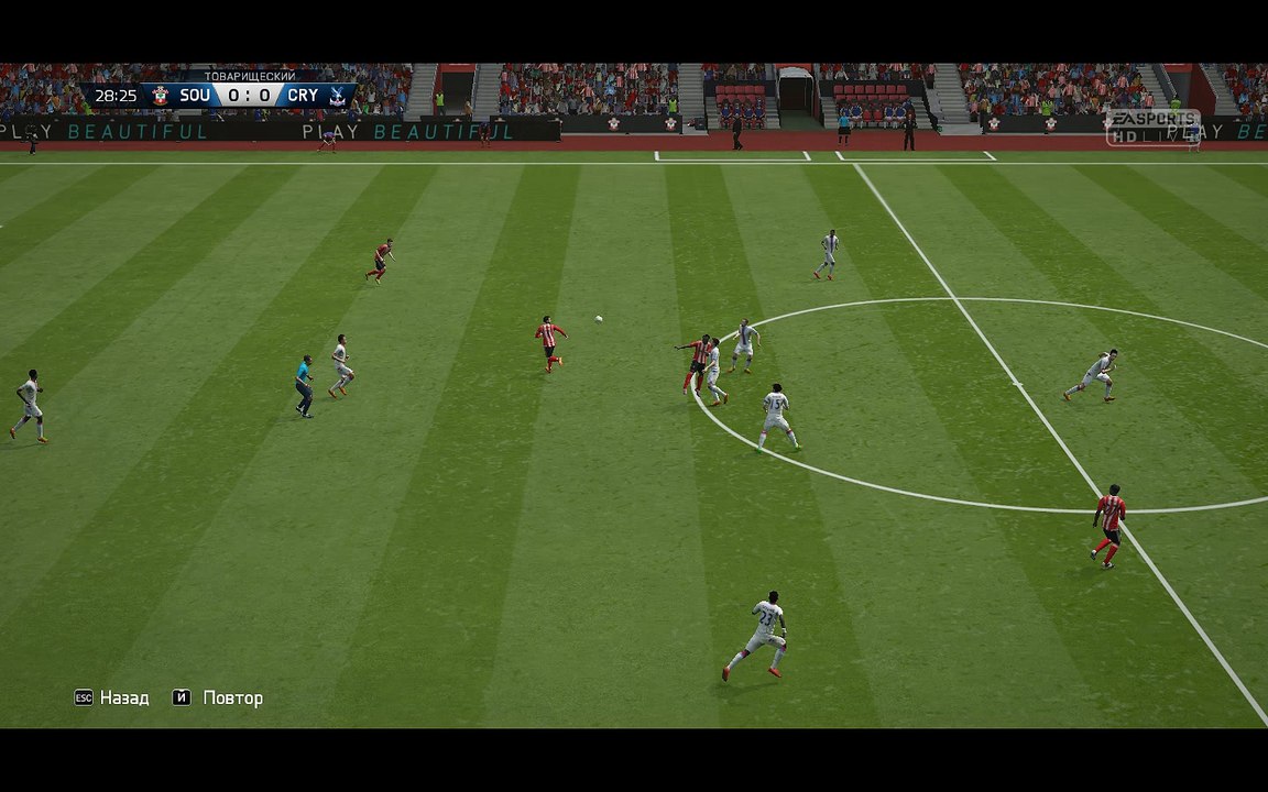 BPL 13 Тур. Саутгемптон - Кристал Пэлас 0:1. Chamach, 30'