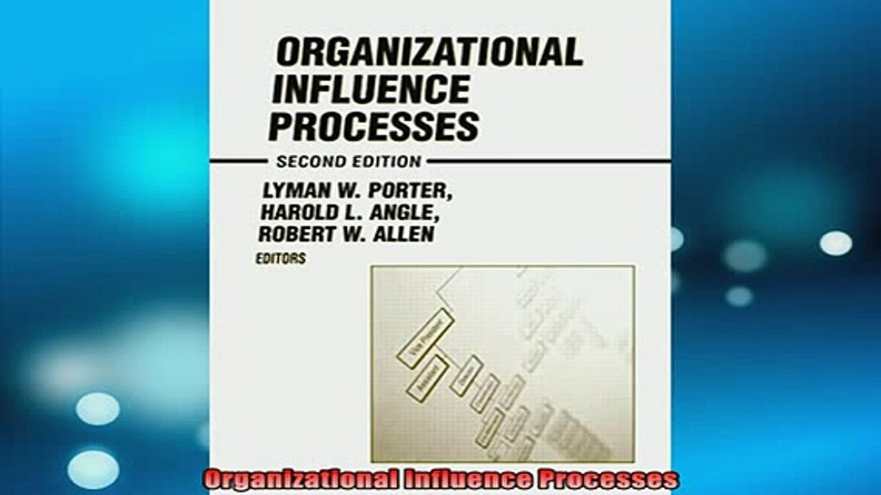 Downlaod Full PDF Free  Organizational Influence Processes Full EBook
