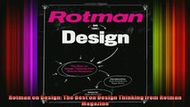 Free PDF Downlaod  Rotman on Design The Best on Design Thinking from Rotman Magazine  FREE BOOOK ONLINE