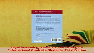 PDF  Legal Reasoning Research and Writing for International Graduate Students Third Edition  EBook