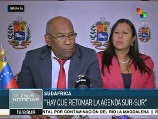 Sudáfrica: vicepresidente de Venezuela pide retomar agenda sur-sur