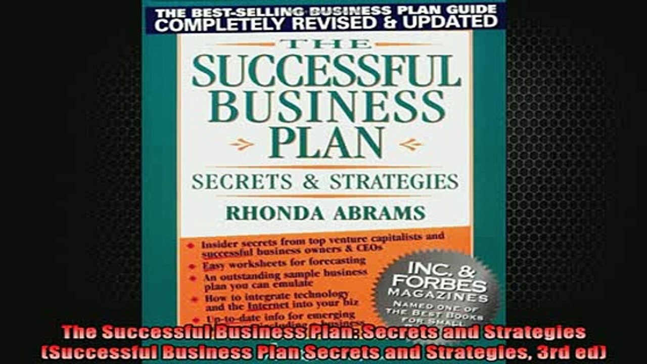 READ book  The Successful Business Plan Secrets and Strategies Successful Business Plan Secrets and Free Online