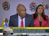 Vicepdte. de Venezuela continúa su gira por Sudáfrica