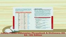 PDF  Lonely Planet Indonesian Phrasebook  Dictionary 6th Ed 6th Edition Download Full Ebook