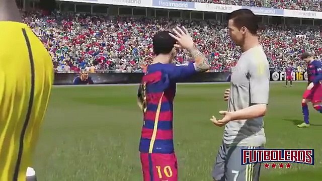 Cristiano Ronaldo vs Messi - FIFA 16 Fight HD - Ronaldo vs Messi Pelea en FIFA 16