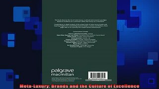 Downlaod Full PDF Free  MetaLuxury Brands and the Culture of Excellence Full Free