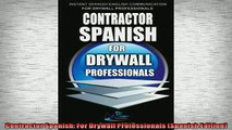 EBOOK ONLINE  Contractor Spanish For Drywall Professionals Spanish Edition  FREE BOOOK ONLINE
