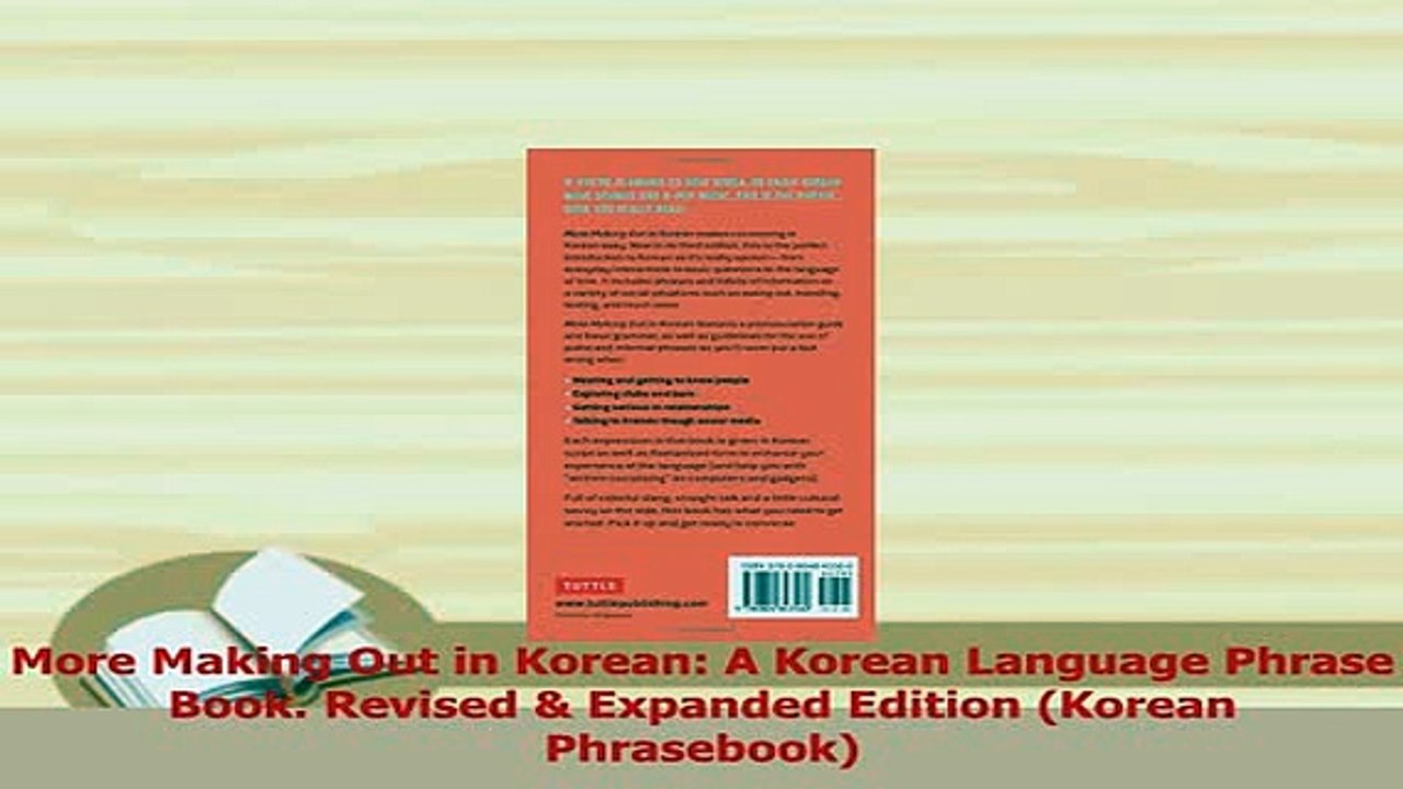 PDF  More Making Out in Korean A Korean Language Phrase Book Revised  Expanded Edition Download Full Ebook