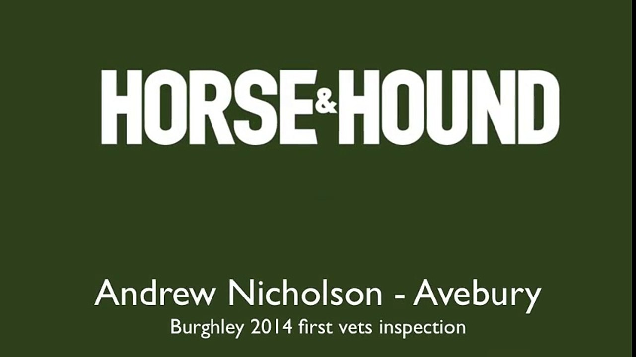 Andrew Nicholson — Burghley 2014 — first vets inspection