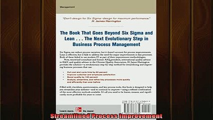 READ book  Streamlined Process Improvement Online Free